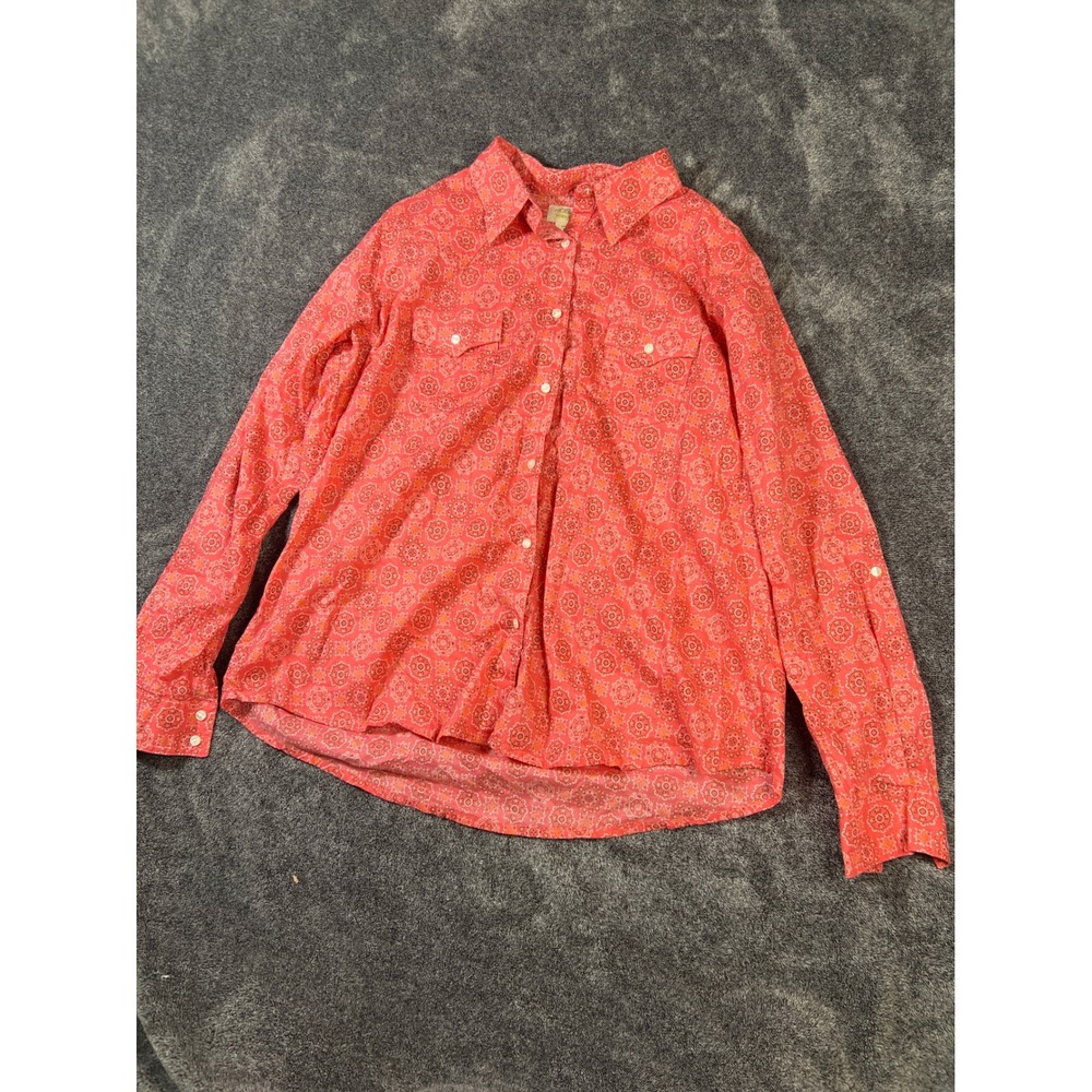 As Real As Wrangler Womens XXL Pink Medallion Cotton Western Shirt LRW571K